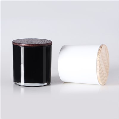 Sorte lyskrukker med låg